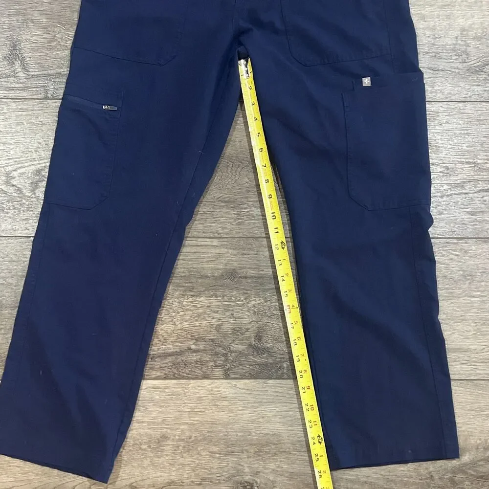 FIGS Cairo Cargo Scrub Pants Navy Blue Technical Collection - Men's Size Large